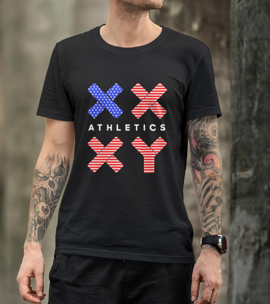 Athletics USA Flag Patterned XX XY T-Shirt