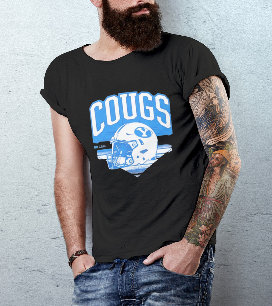 BYU Cougars Football Helmet Gameday Spirit T-Shirt