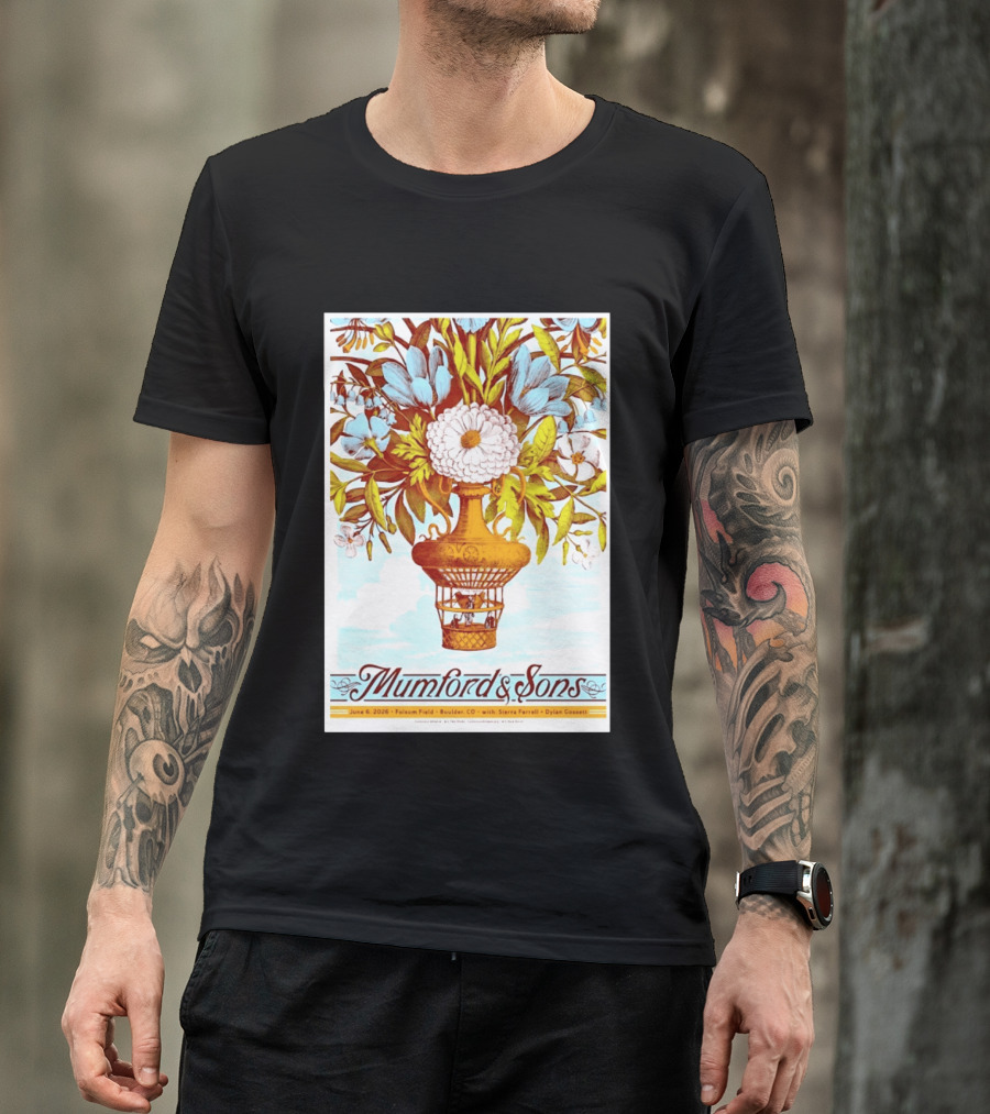Mumford And Sons Folsom Field Boulder CO June 6 2026 Sierra Ferrell Dylan Gossett Concert T-Shirt