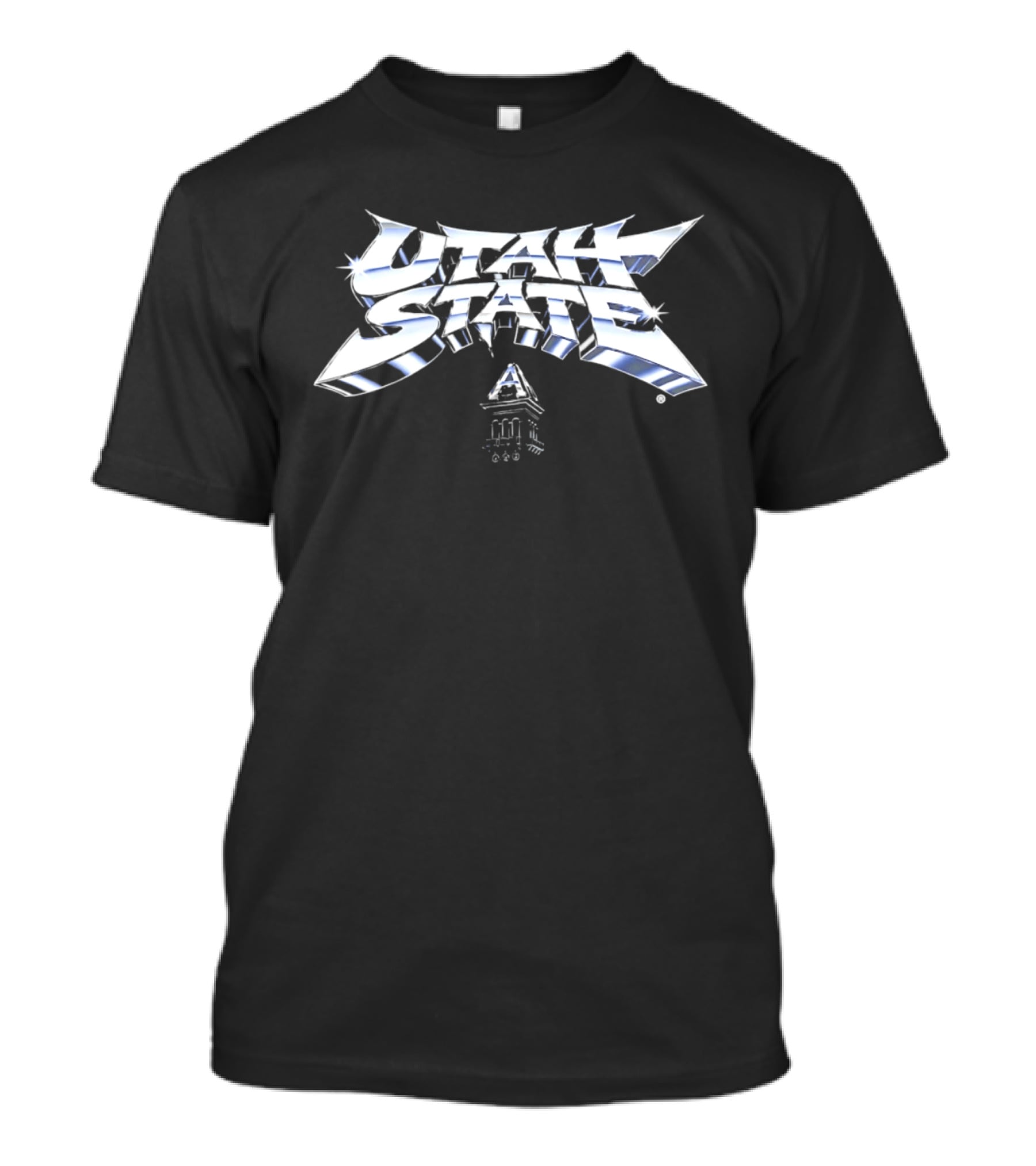 Utah State Chrome Old Main Tower T-Shirt