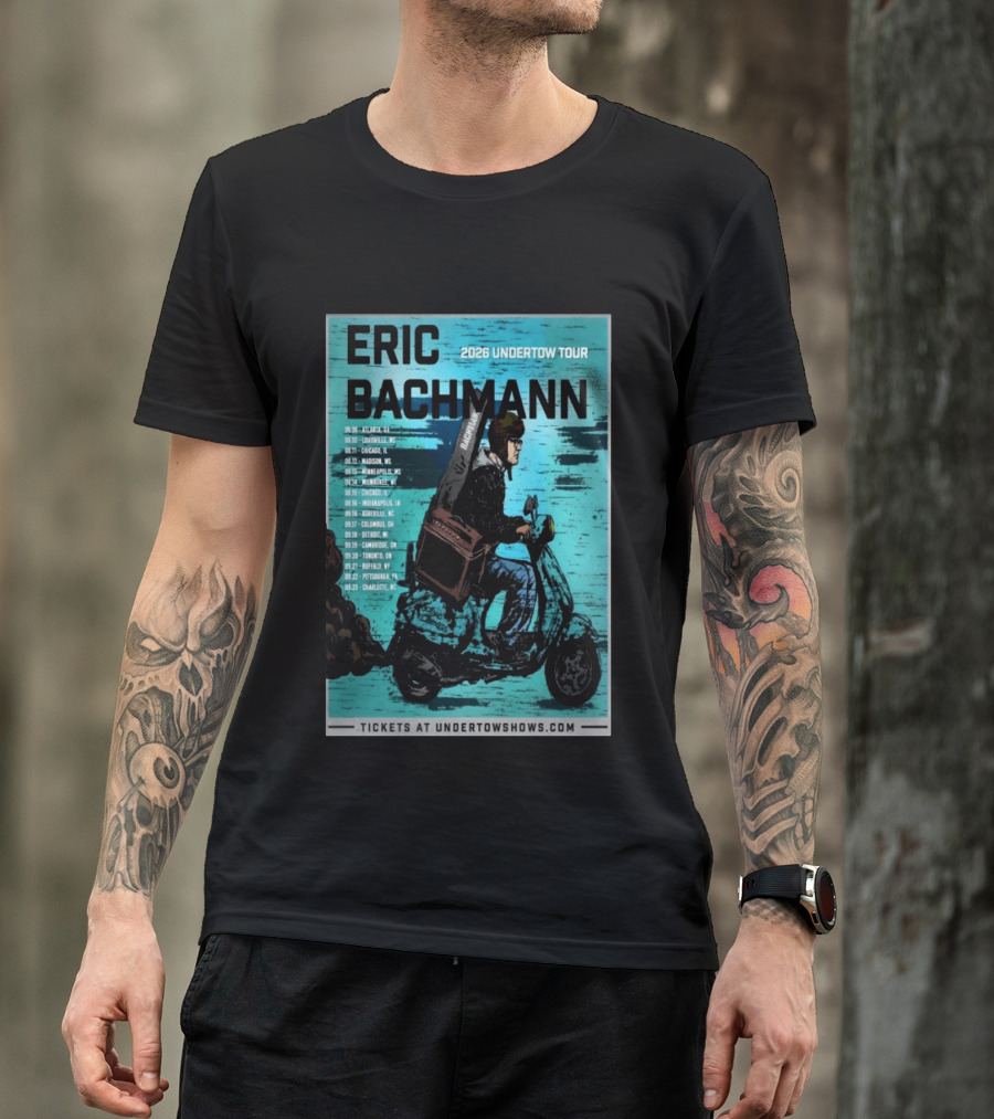 Eric Bachmann 2026 Undertow Tour With Dates And Cities T-Shirt