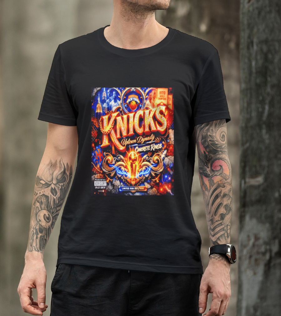New York Knicks Uptown Dynasty Concrete Kings 1970 World Champions Limited Run T-Shirt