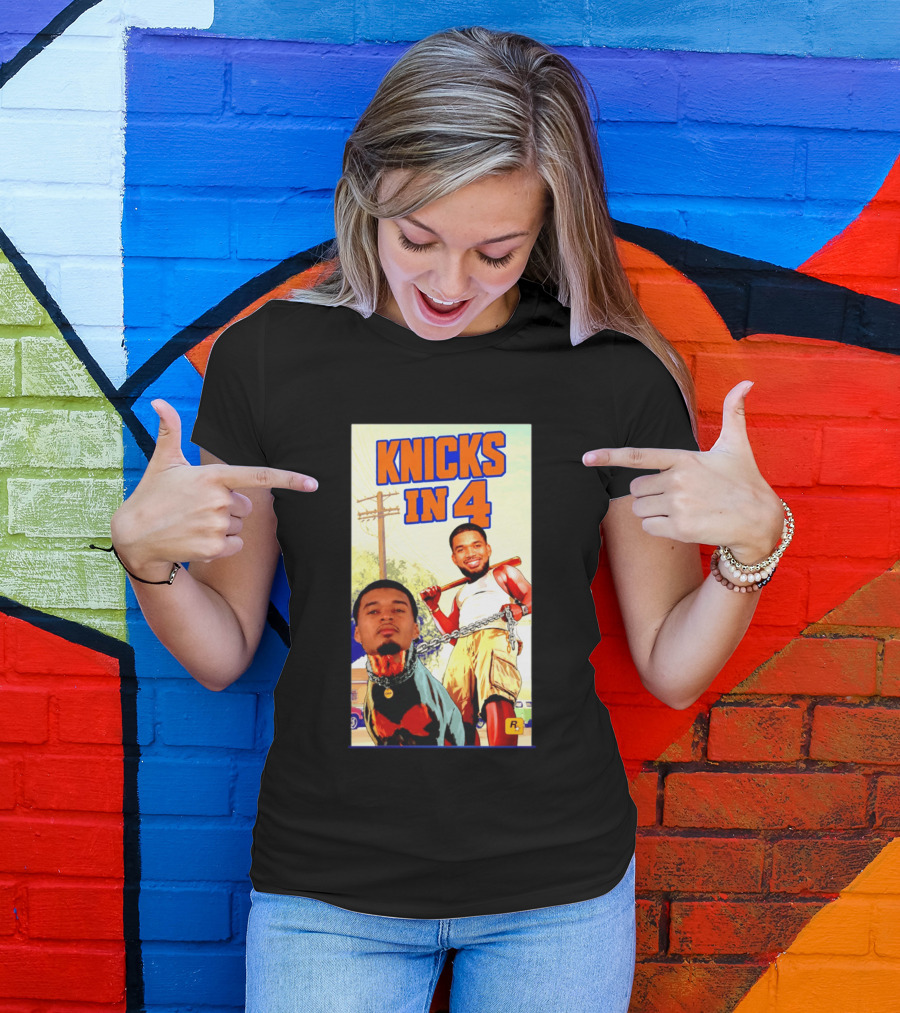 New York Knicks Knicks In 4 GTA V Meme San Antonio Spurs T-Shirt