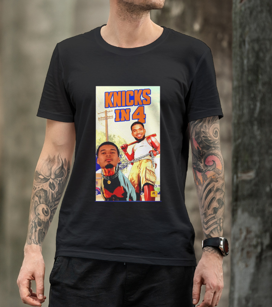 New York Knicks Knicks In 4 GTA V Meme San Antonio Spurs T-Shirt