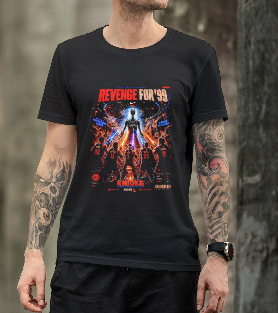 Revenge For '99 New York Knicks Madison Square Garden Bronx Basketball Legends T-Shirt