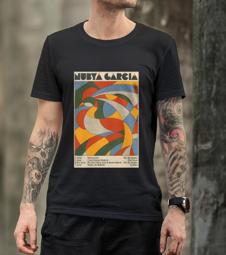Nubya Garcia 2026 Brazil Tour Manouche Jazz Blues Festival Rio São Paulo Curitiba T-Shirt