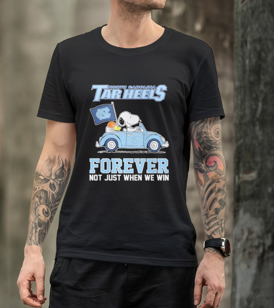 North Carolina Tar Heels Peanuts Forever Not Just When We Win T-Shirt
