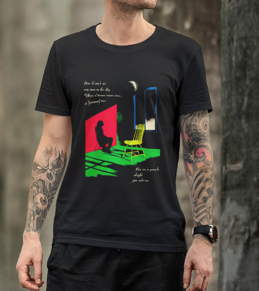 Phoebe Bridgers Chair Tour Shadow Scene With Moon And Writing T-Shirt