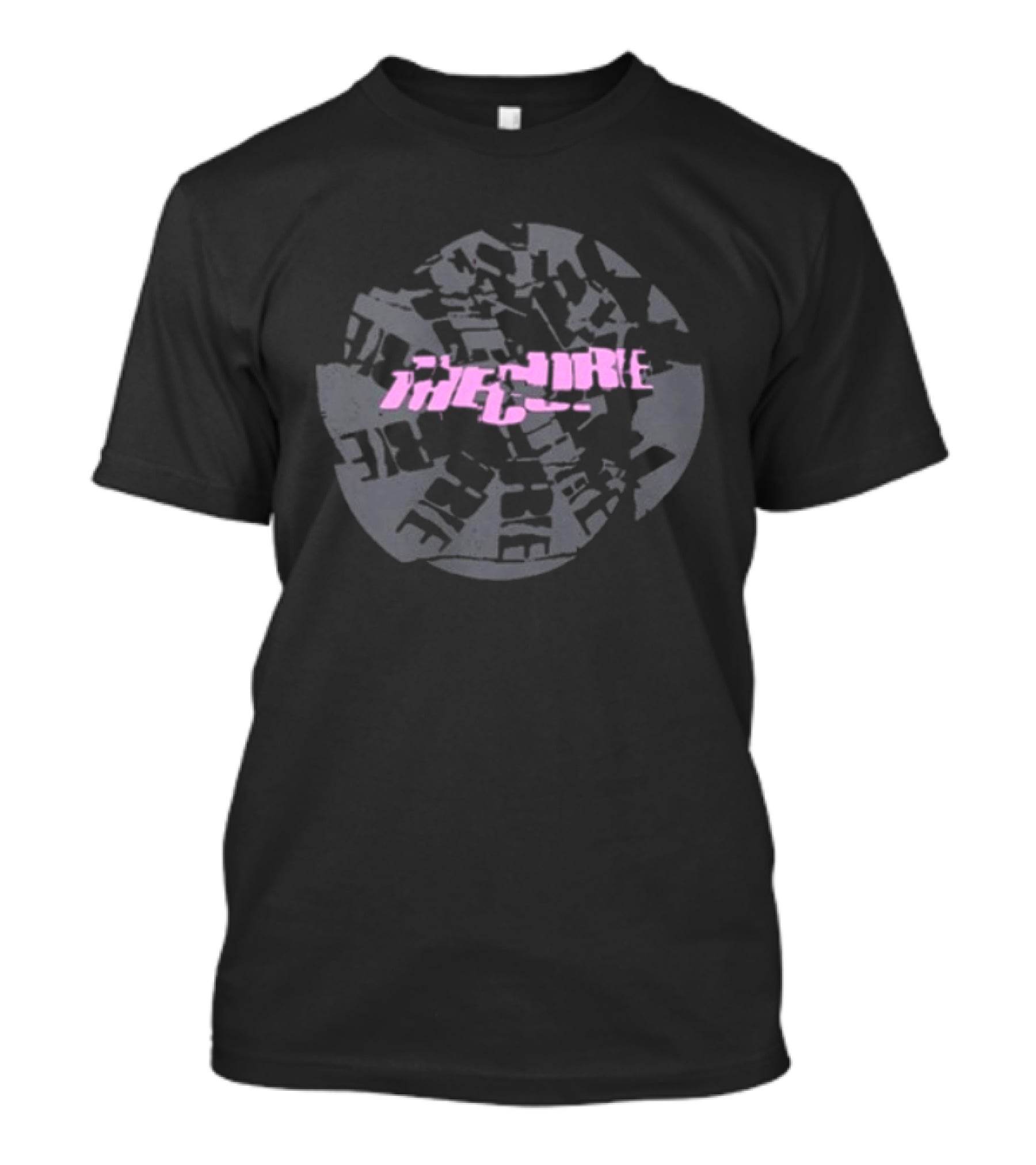 The Cure Festival Summer Dateback World Map Pink T-Shirt