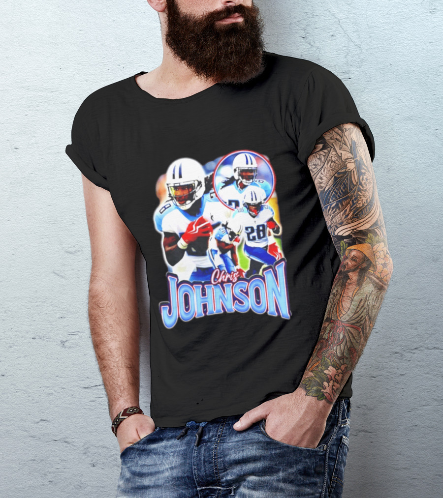 Chris Johnson Tennessee Titans 28 Vintage Style Retro Bootleg T-Shirt