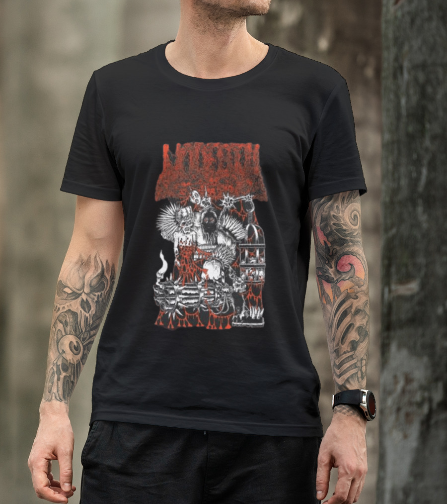 Undeath Metal Shop Grim Zombie Horror Red Black T-Shirt