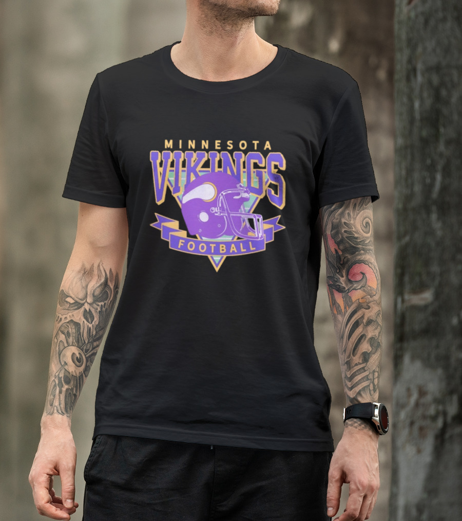 Minnesota Vikings Helmet Football T-Shirt