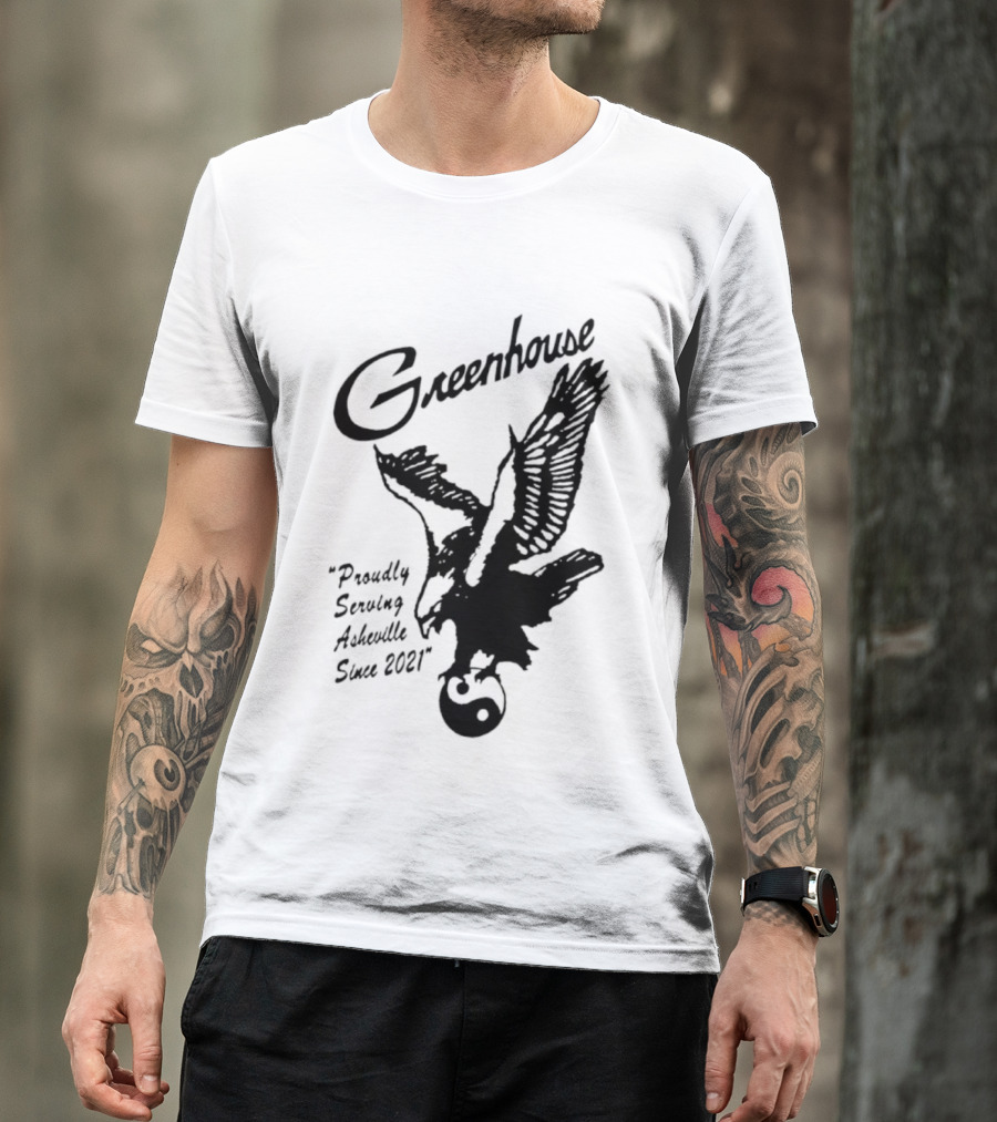 Greenhouse Proudly Serving Asheville Since 2021 Eagle Motif T-Shirt