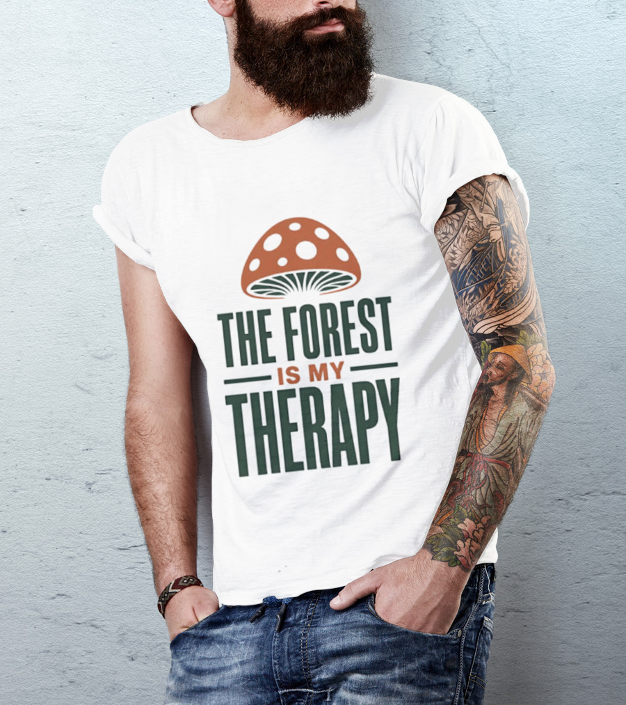 The Forest Is My Therapy Mushroom T-Shirt