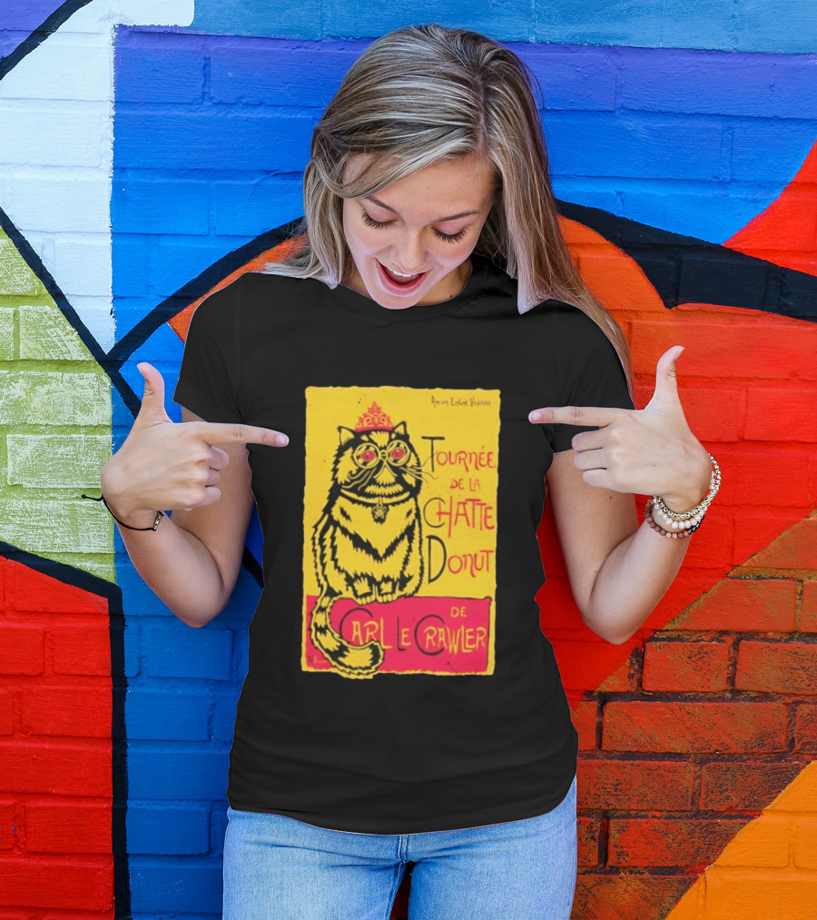 Ancien Enfant Vedette Tournee De La Chatte Donut De Carl Le Crawler Cat T-Shirt