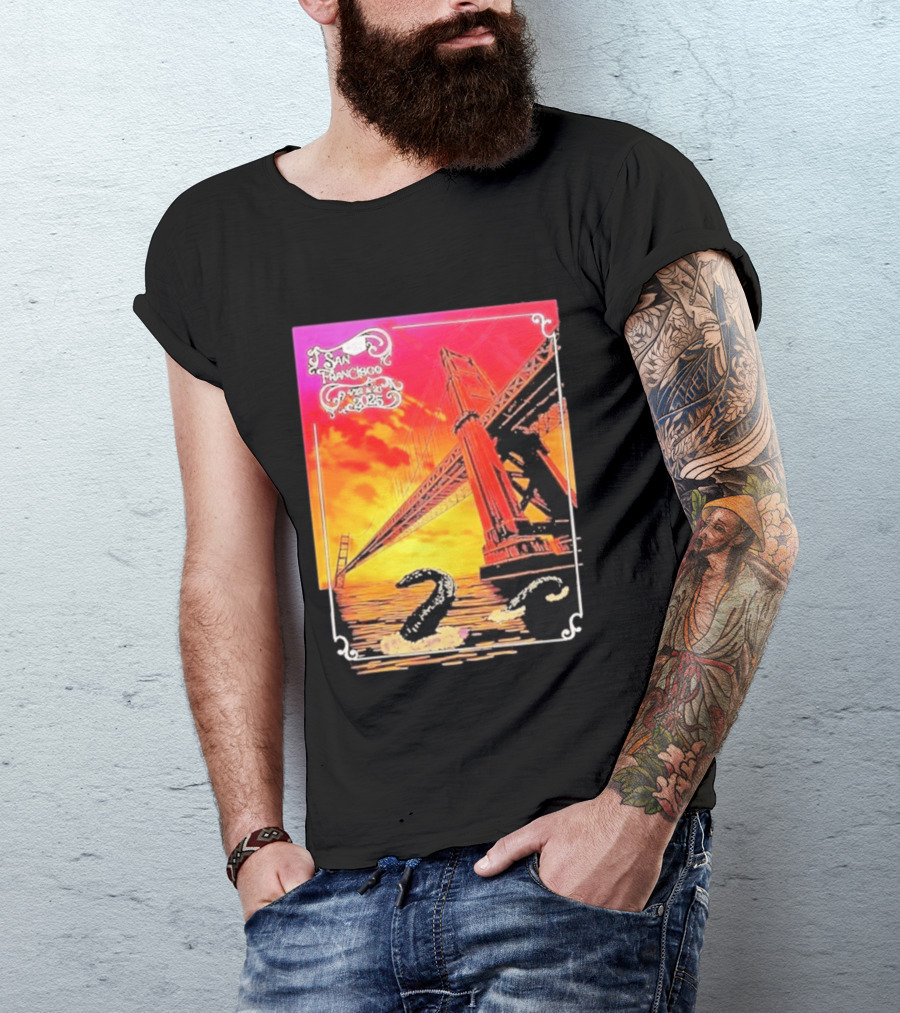 Phish The Spring Tour 2025 Bill Graham Civic Auditorium San Francisco April 22nd 23rdBridge T-Shirt
