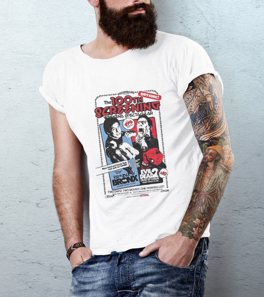 Propeller Arcade 100th Screening Weekend Spectacular Rumble In The Bronx August 22 2026 Evil Dead 2 T-Shirt