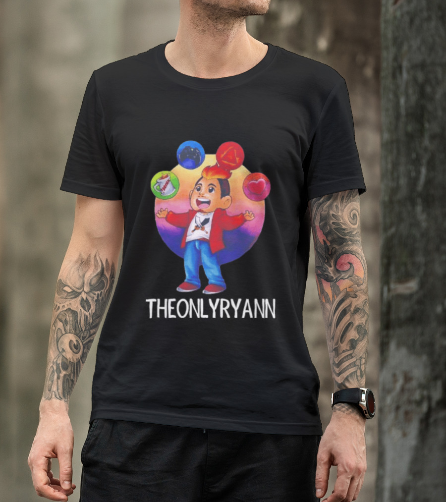 THEONLYRYANN Colorful Iconic YouTuber Gaming T-Shirt