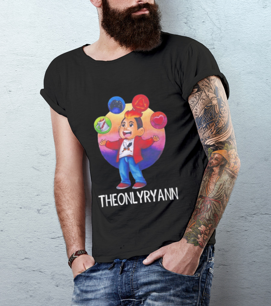 THEONLYRYANN Colorful Iconic YouTuber Gaming T-Shirt