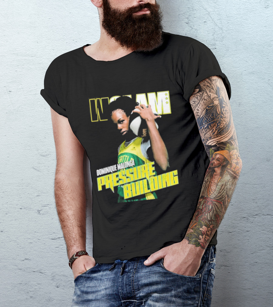 WSLAM Dominique Malonga Pressure Building Seattle Storm T-Shirt