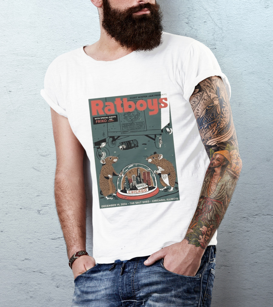 93XRT Winter Jam Ratboys Concert With Friko And Floory At The Salt Shed Chicago December 19 2026 T-Shirt