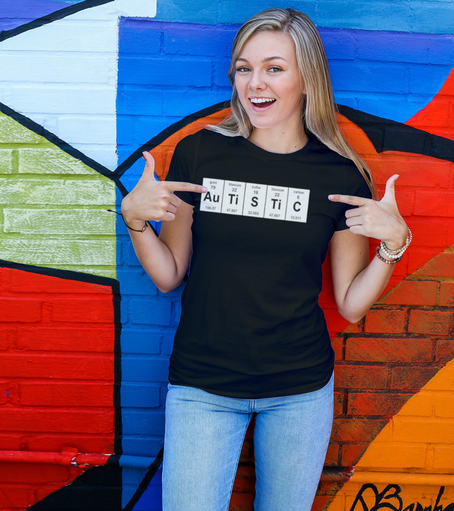Autistic Periodic Table Element Symbols Autism Awareness T-Shirt