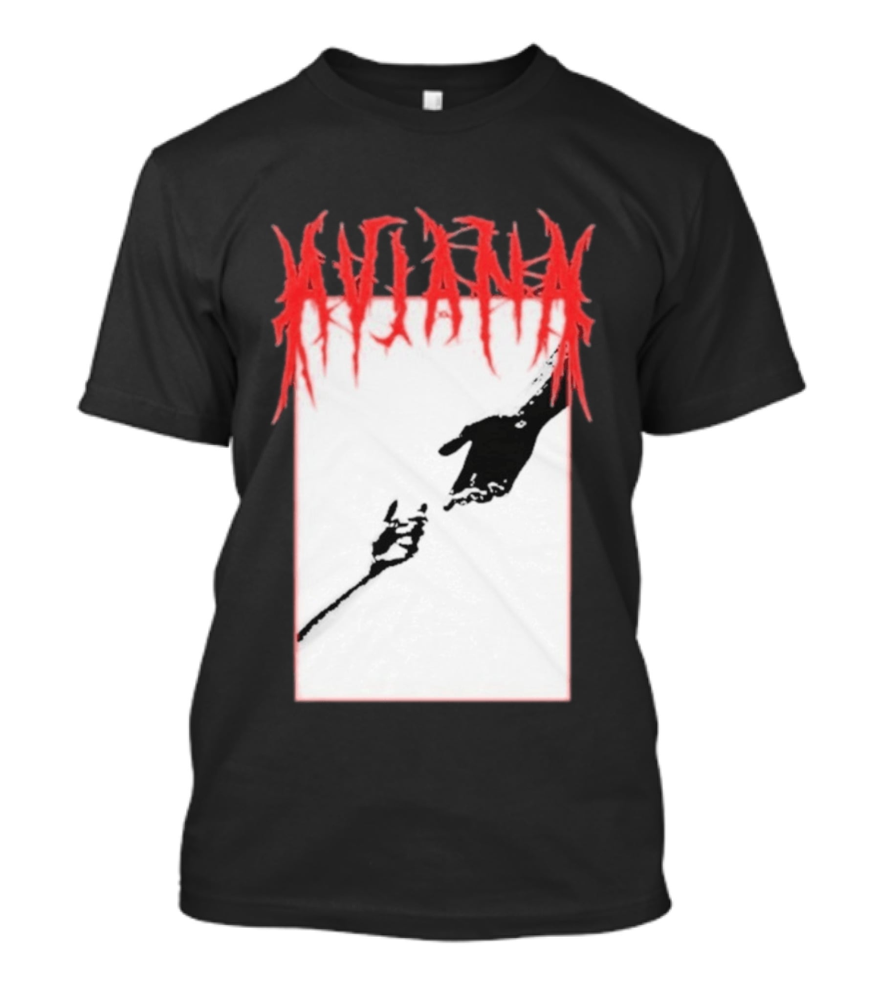 Aviana Death Corporation Hands Graphic Black And Red T-Shirt