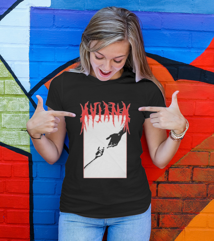 Aviana Death Corporation Hands Graphic Black And Red T-Shirt