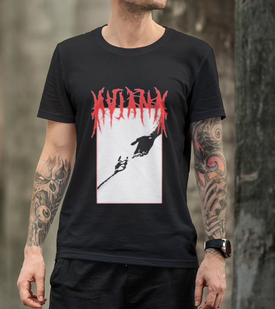 Aviana Death Corporation Hands Graphic Black And Red T-Shirt
