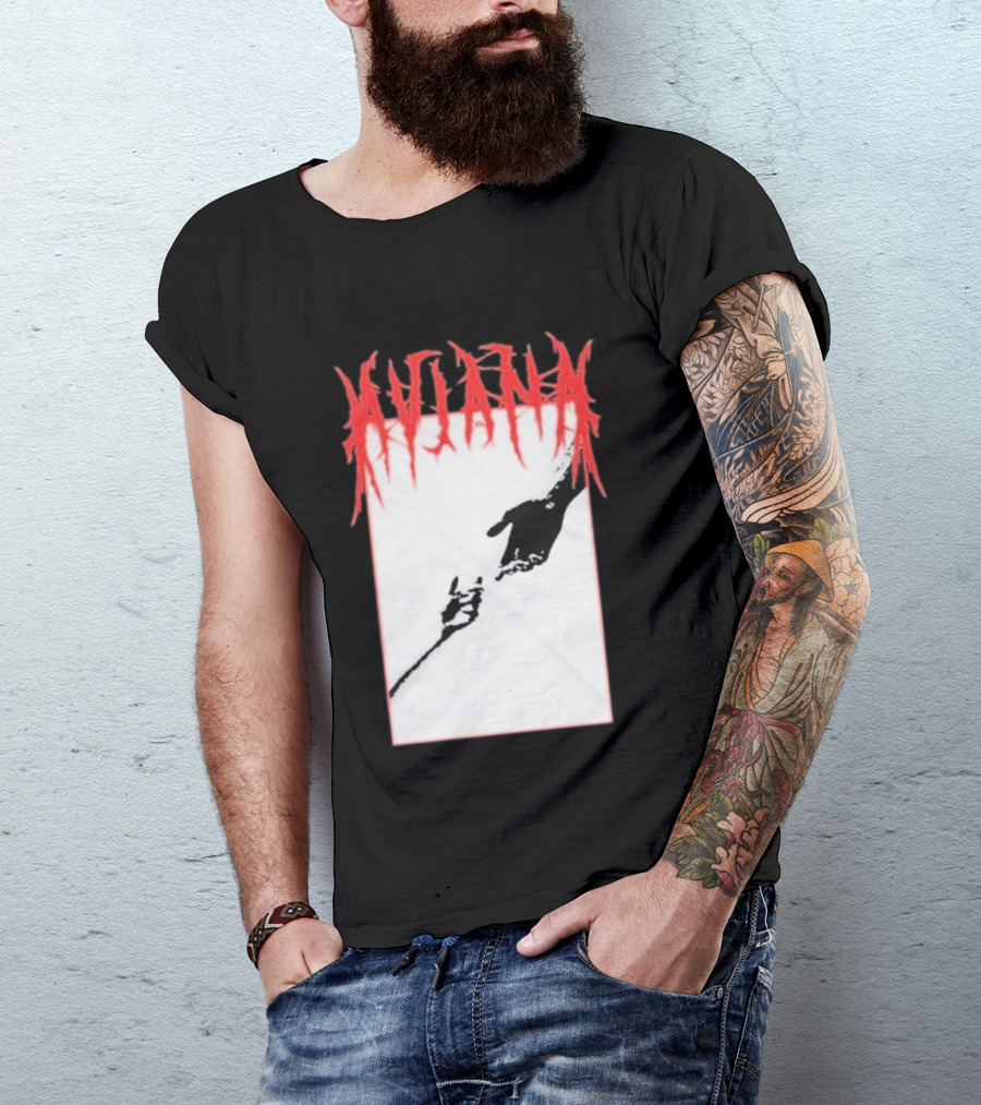 Aviana Death Corporation Hands Graphic Black And Red T-Shirt