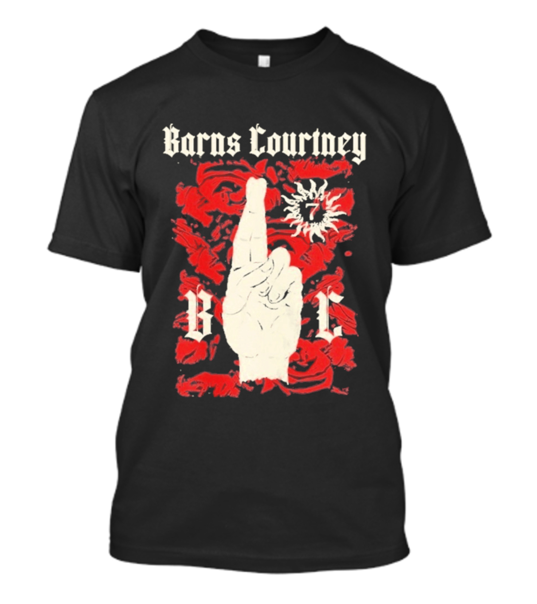 Barns Courtney Icon Roses Crossed Fingers V I C T-Shirt