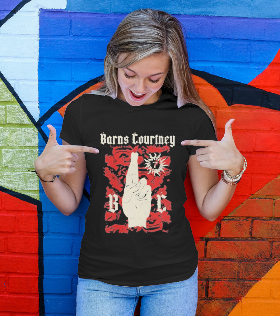 Barns Courtney Icon Roses Crossed Fingers V I C T-Shirt