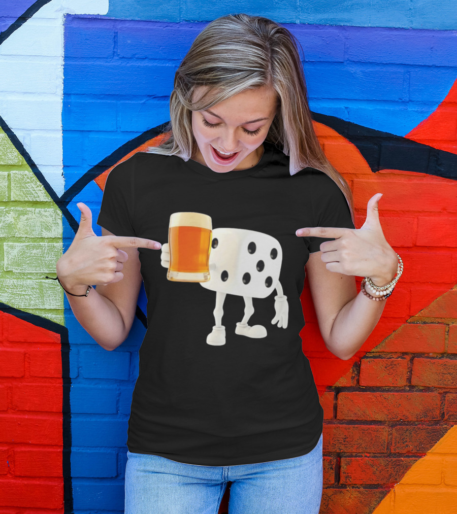 Dice Holding Beer Meme T-Shirt
