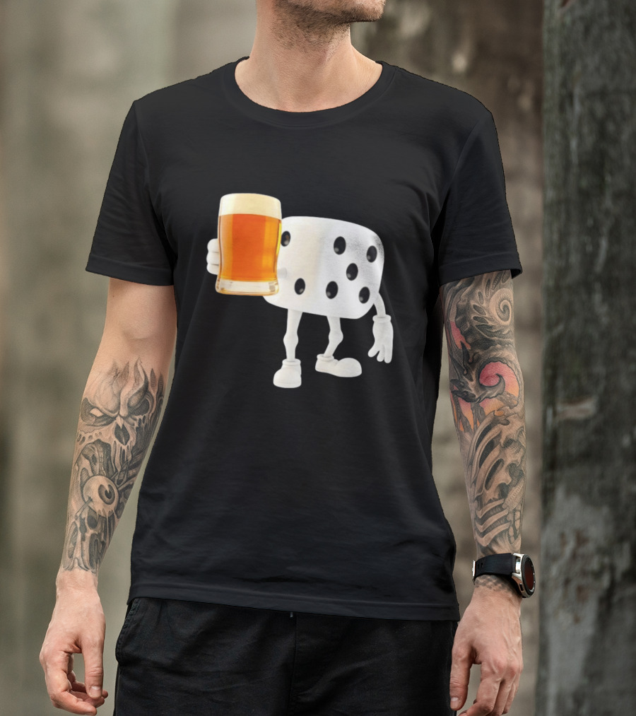 Dice Holding Beer Meme T-Shirt