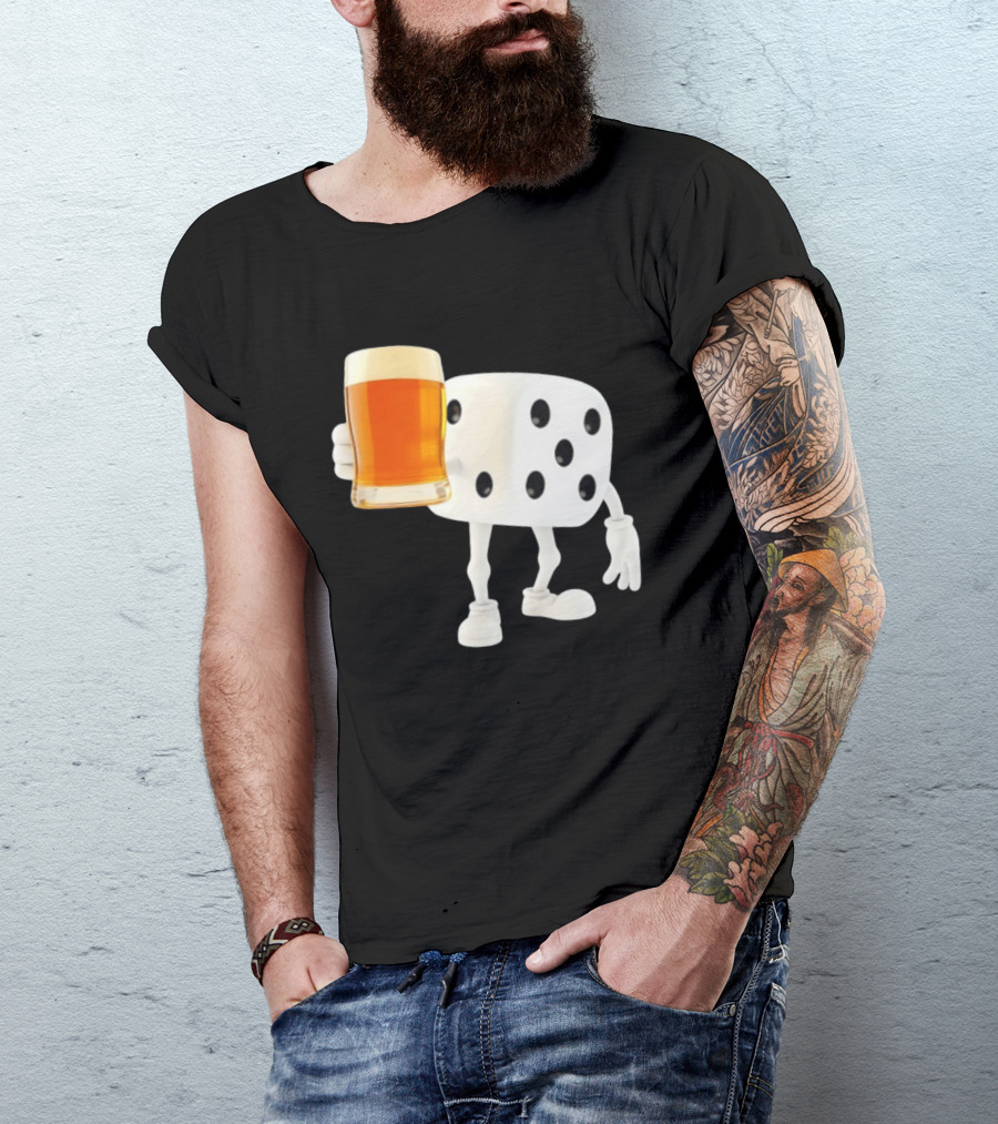 Dice Holding Beer Meme T-Shirt