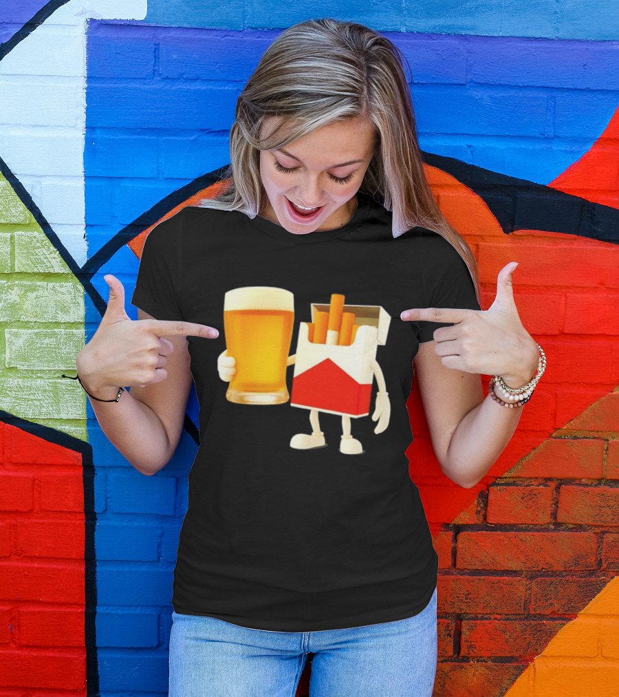 Beer And Marlboro Cigarettes Friendship Meme T-Shirt
