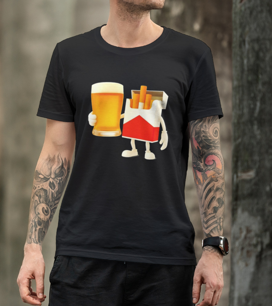 Beer And Marlboro Cigarettes Friendship Meme T-Shirt