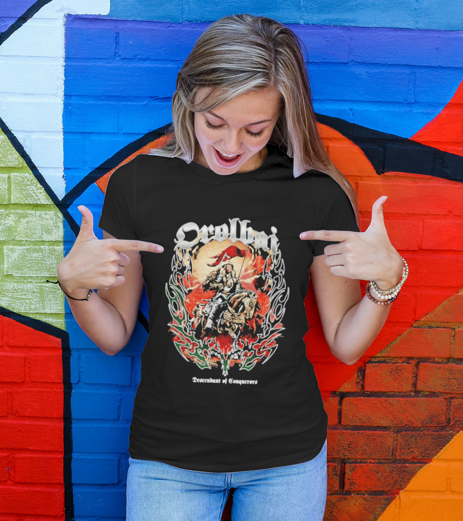 Orolbai Myktybek Descendant Of Conquerors Flame Warrior T-Shirt