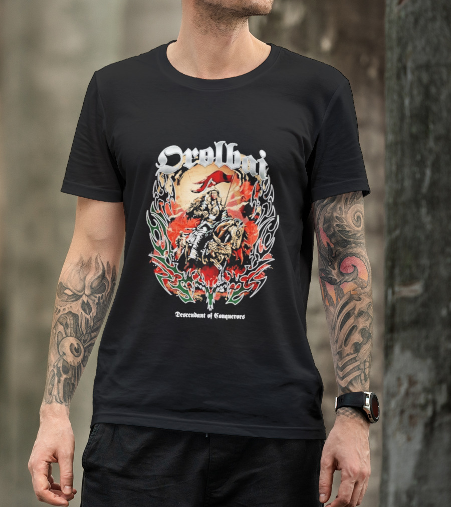 Orolbai Myktybek Descendant Of Conquerors Flame Warrior T-Shirt