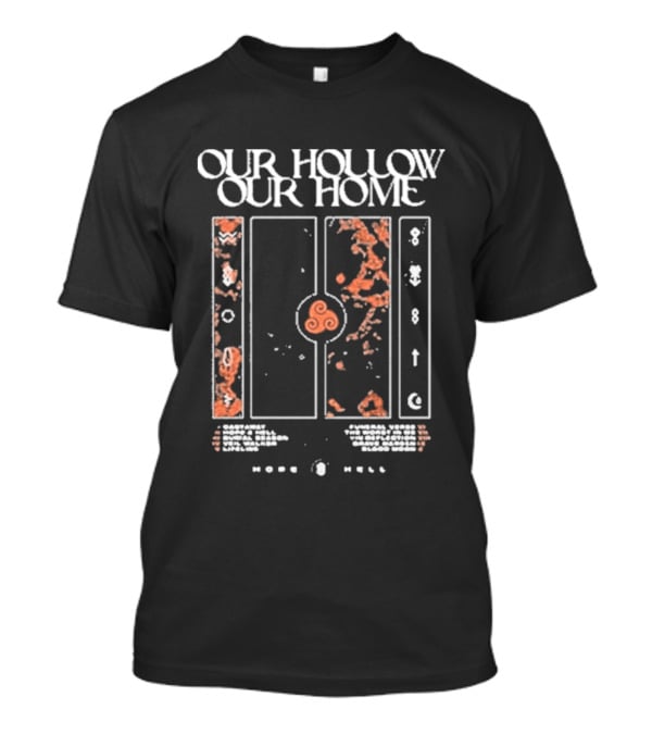 Our Hollow Our Home Hope And Hell Orange Abstract Patterns Tracklist T-Shirt