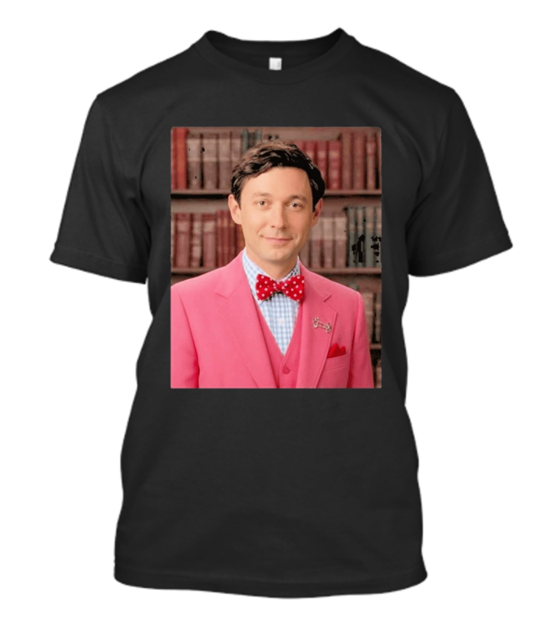 Pinky Herman Jon Ossoff Bow Tie Suit T-Shirt