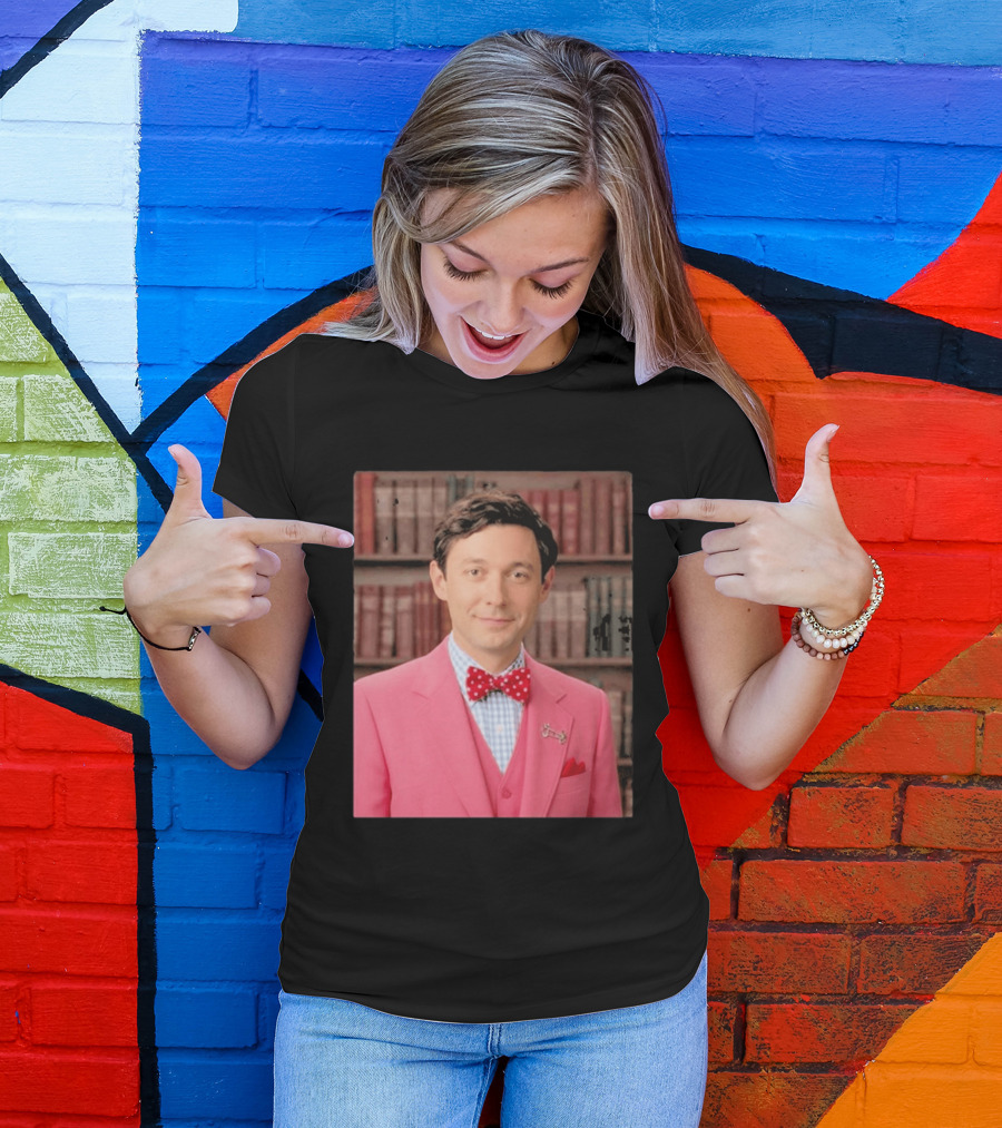 Pinky Herman Jon Ossoff Bow Tie Suit T-Shirt