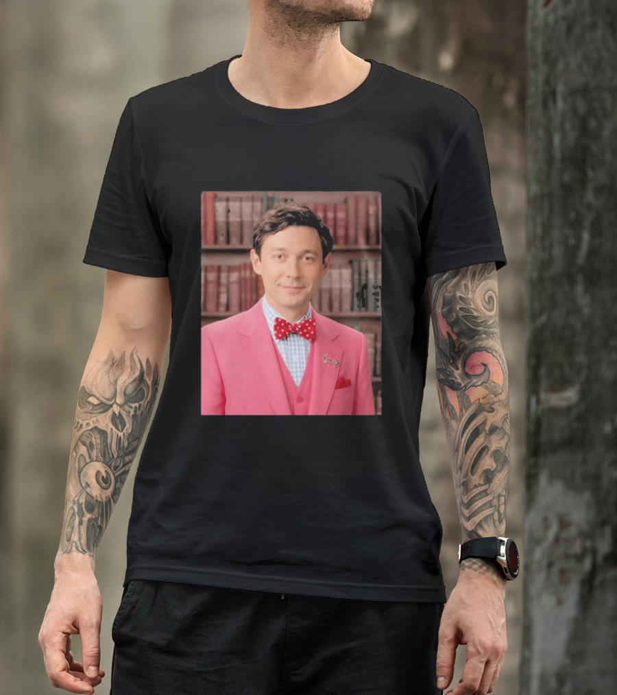 Pinky Herman Jon Ossoff Bow Tie Suit T-Shirt