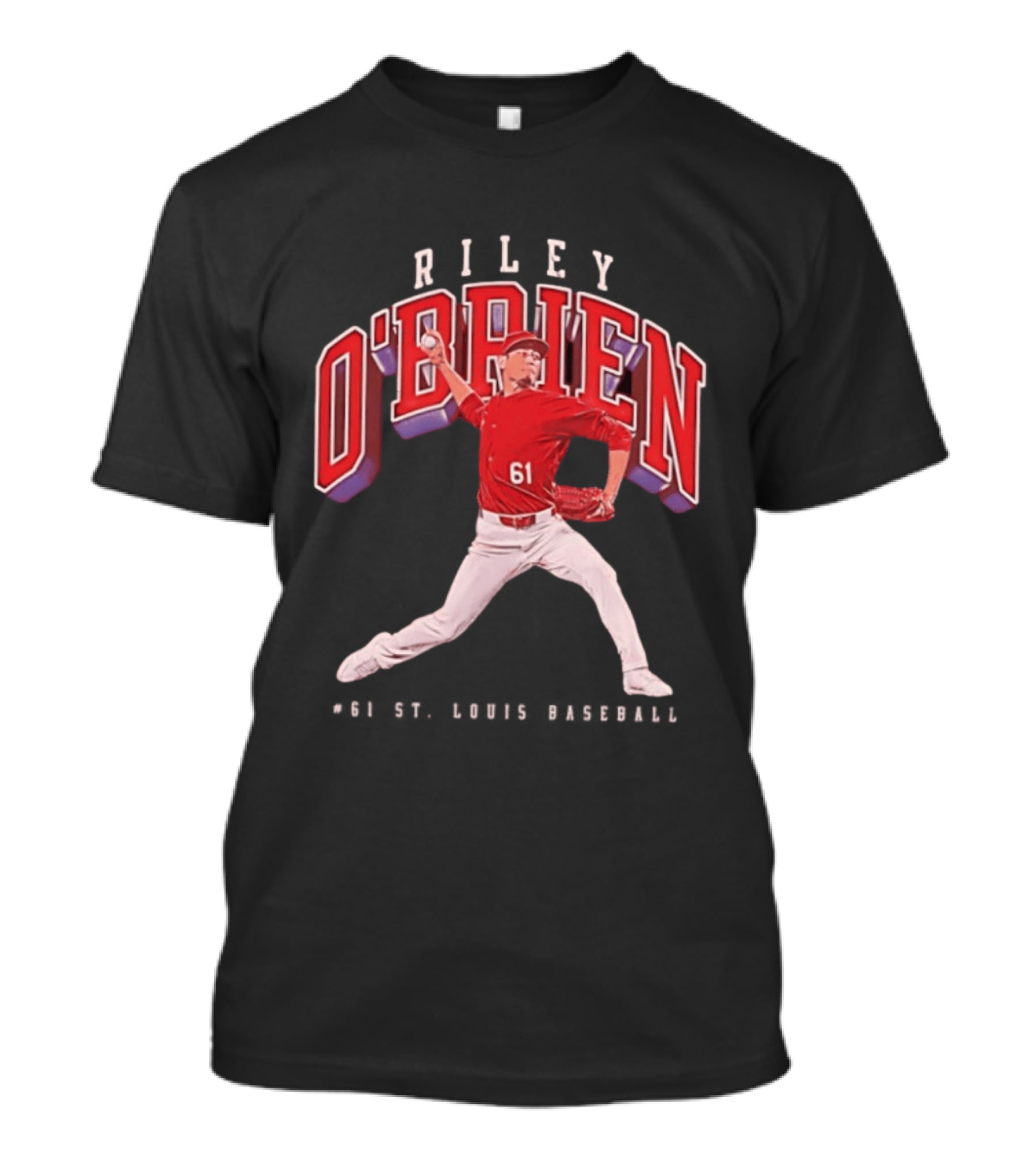 Riley O'Brien 61 Baseball 2026 St. Louis Collegiate T-Shirt