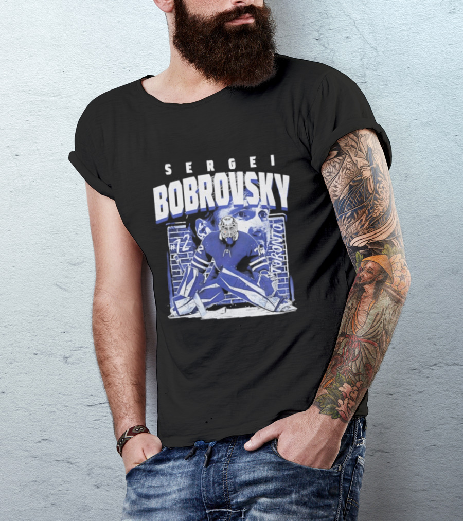 Sergei Bobrovsky #72 Brick Wall Toronto Maple Leafs Hockey Goalie T-Shirt