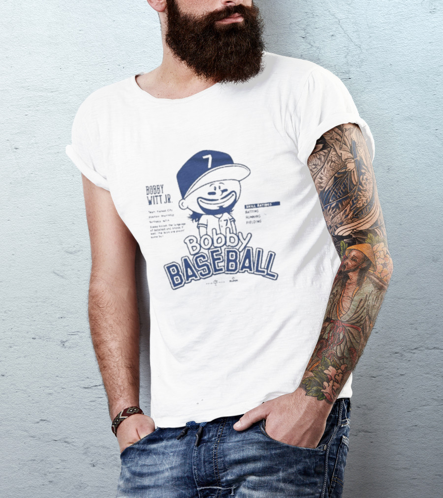 Bobby Witt Jr Bobby Baseball Cartoon T-Shirt