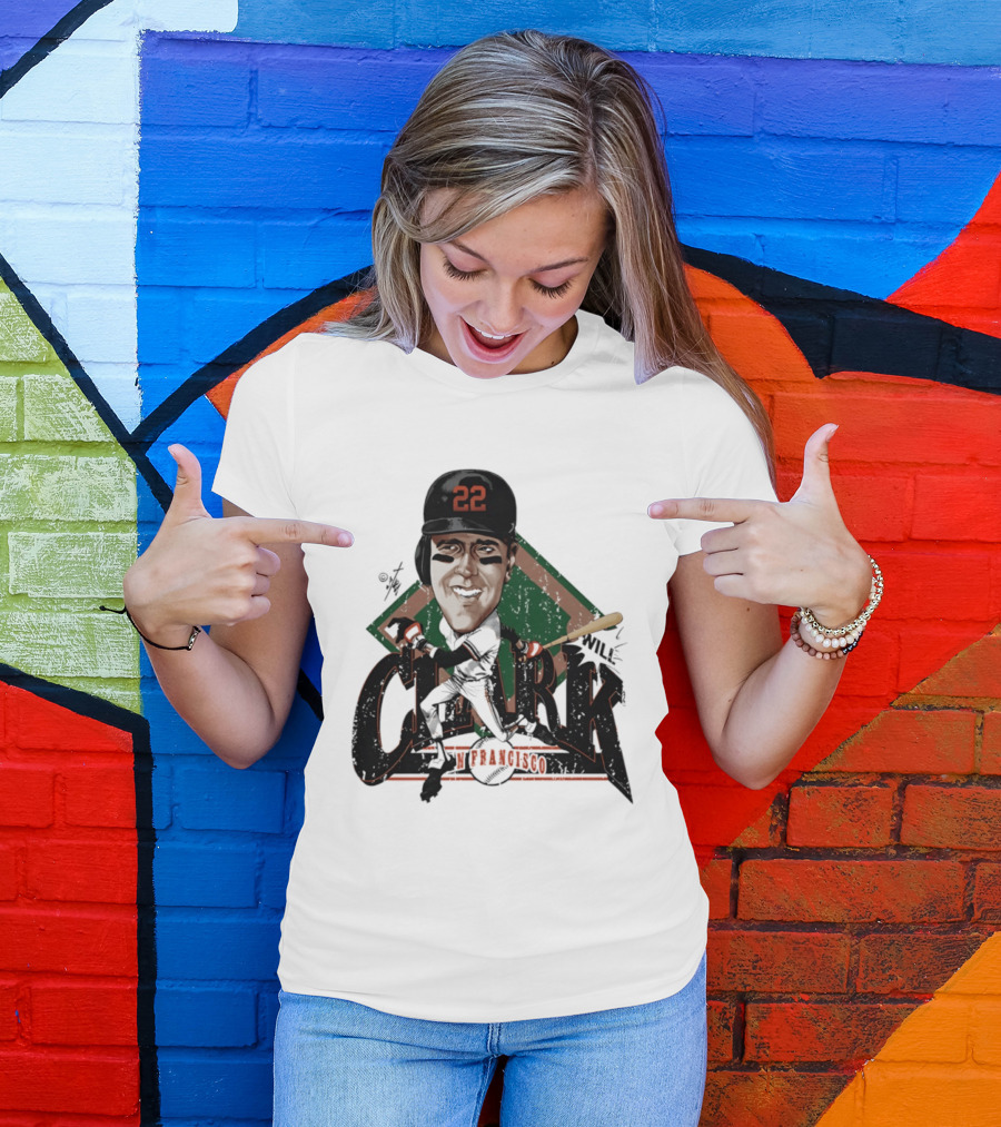 Will Clark San Francisco Giants 22 Bruce Stark Caricature T-Shirt