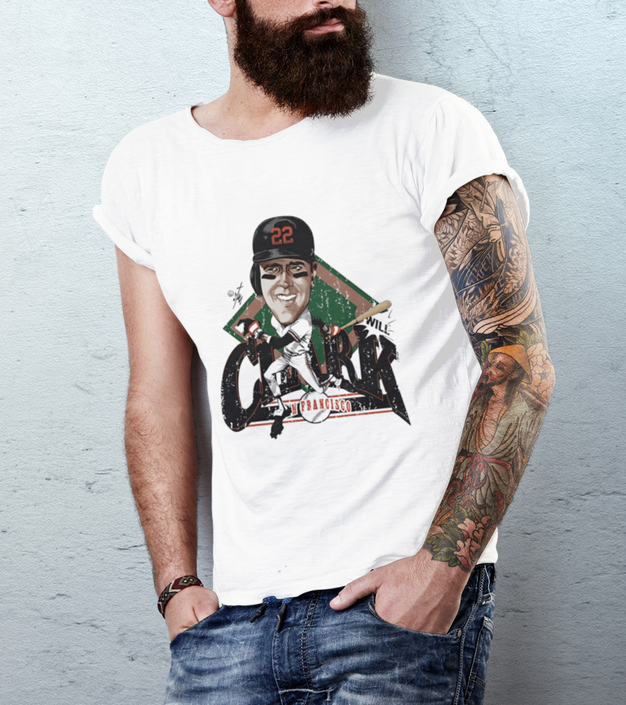 Will Clark San Francisco Giants 22 Bruce Stark Caricature T-Shirt