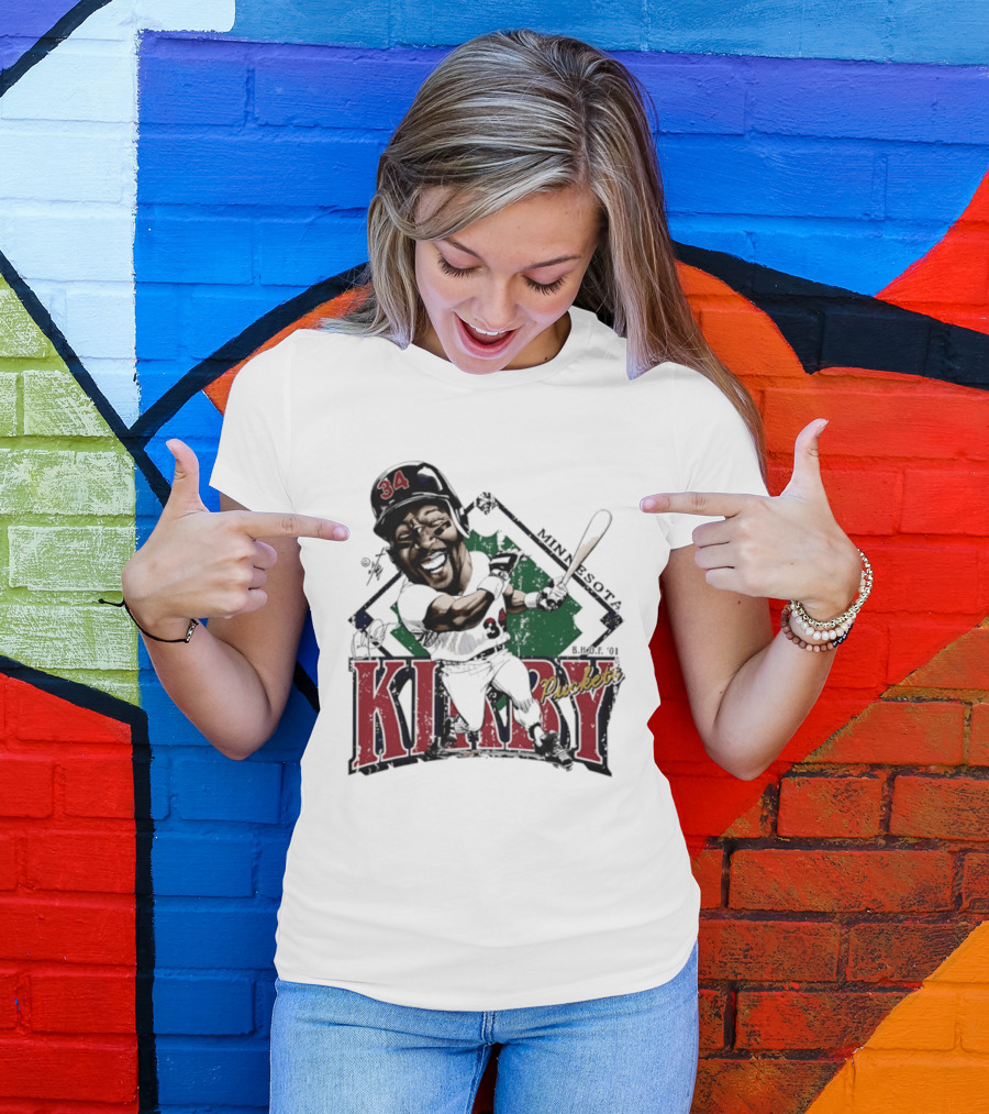 Kirby Puckett Minnesota Twins Bruce Stark Caricature Vintage Sports T-Shirt