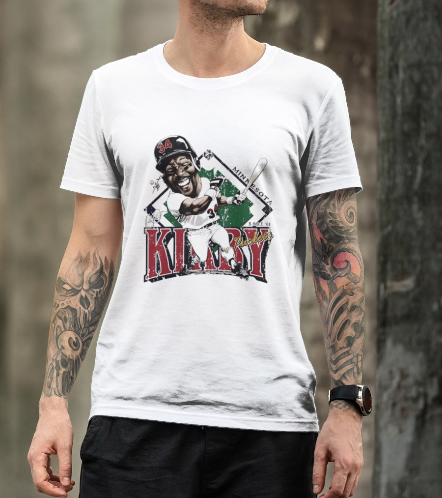 Kirby Puckett Minnesota Twins Bruce Stark Caricature Vintage Sports T-Shirt